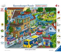 Ravensburger Puzzle Notre Ville Verte – Cadre 24 pièces – Dès 4 ans, Jeu de recherche