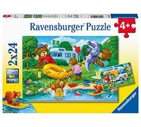 Ravensburger Puzzle pour Enfants - Ours de Famille va Camper - 2 x 24 pièces - Puzzle pour Enfants à partir de 4 Ans
