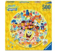 Ravensburger - Puzzle Rond 500 pièces - Bob l'éponge - Adultes et Enfants dès 12 Ans - Puzzle de qualité supérieure - Encastrement Parfait - Bob l'éponge - 12001657