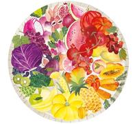 Ravensburger – Puzzle rond 500 pièces «Circle of Colors» – Fruits et légumes – Abstrait – Adulte