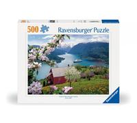 Ravensburger Puzzle Idylle scandinave 12000208 – 500 pièces, paysage norvégien, dès 10 ans