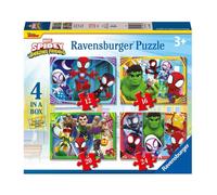 Ravensburger- Spidey Puzzle 4 in a Box 2D, 12001064, Multicolore, Talla única