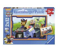 Ravensburger - Puzzles 2x12 pièces - Pat'Patrouille en action - Dessins animés et BD - Mixte - A partir de 3 ans