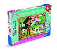 Ravensburger Puzzle Lot de 2 - 24 pièces - La fête des Pirates / Gabby's Dollhouse - dès 4 ans