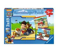 Ravensburger - Puzzle Enfant - Lot de 3 Puzzles 49 pièces - Héros à Fourrure/Pat'Patrouille - Fille ou garçon dès 5 Ans - Puzzle de qualité supérieure - 3 Posters Inclus - Fun & Aventure - 09369
