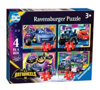 Ravensburger Puzzles Batwheels Batwheels pour Enfants à partir de 3 Ans - 4 dans Une boîte (12, 16, 20, 24 pièces) - Jouets et Jeux éducatifs pour Enfants