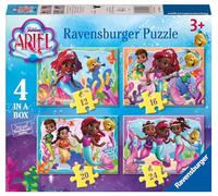 Ravensburger - Puzzles Disney Jr Ariel Pack de 4 | Puzzle 3 Ans ou Plus | Cadeau Enfant 3 Ans Ou Plus de 72 Pièces | Puzzle Enfants 19x14cm | Ravensburger Puzzle