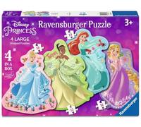 Ravensburger - Puzzles Forme 10, 12, 14 et 16 pièces - Disney Princesses | Fille ou garçon dès 3 ans - Puzzle de qualité supérieure - Carton épais et résistant - 4 puzzles