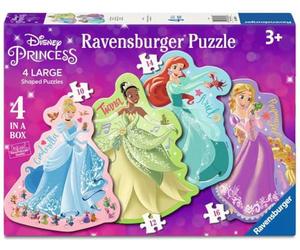 Ravensburger - Puzzles Forme 10, 12, 14 et 16 pièces - Disney Princesses | Fille ou garçon dès 3 ans - Puzzle de qualité supérieure - Carton épais et résistant - 4 puzzles