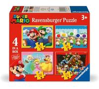 Ravensburger - Puzzles Super Mario 4 Pack | Puzzle Enfants 3 Ans Plus | Cadeau Fille 3 Ans Plus 72 Pièces | Puzzle Enfants 19 X 14 Cm | Puzzles Ravensburger