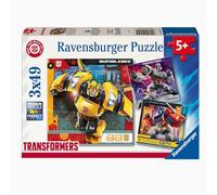 Ravensburger - Transformers, Puzzle Enfants 5 Ans ou Plus, Idée Cadeau, Jeu Éducatif et Stimulant, 3 Puzzles de 49 pièces, 21 x 21 cm