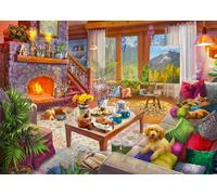 Ravensburger Puzzle Cozy Cabin (12000293) 1000 pièces Multicolore Enfants