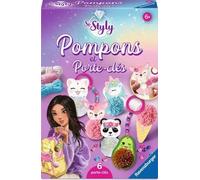 Coffret créatif - RAVENSBURGER - So Styly - Porte-clés Pompons Kawai - 6 porte-clés - perles pailletées - bases animaux