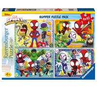 Ravensburger Puzzle Spidey – Pack 4 puzzles de 42 pièces 2D, multicolore
