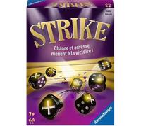 Ravensburger Jeu de société Strike 24867 – arène intégrée, dés à lancer, 15 min – multicolore
