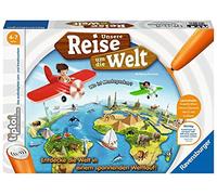 Ravensburger Tiptoi 00070 - Jeu éducatif - Notre Voyage Autour du Monde à partir de 4 Ans - Jeu éducatif de géographie pour garçons et Filles - pour 1 à 4 Joueurs