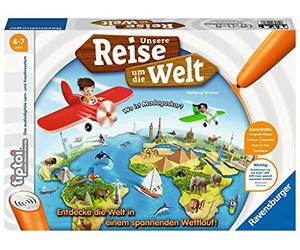 Ravensburger Tiptoi 00070 - Jeu éducatif - Notre Voyage Autour du Monde à partir de 4 Ans - Jeu éducatif de géographie pour garçons et Filles - pour 1 à 4 Joueurs