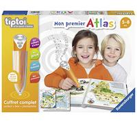 Ravensburger - tiptoi®- Coffret Complet Lecteur interactif + Livre Mon Premier Atlas - Jeu éducatif électronique, sans écran - A partir de 5 Ans - Version française - 00 032