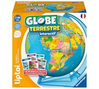 Ravensburger tiptoi Globe Interactif - Jeu Éducatif Enfant Sans Écran - Apprendre la Géographie et le Monde - 200 Cartes - Dès 7 Ans - Lecteur tiptoi Vendu Séparément - Version Française