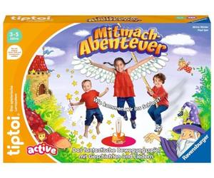 Ravensburger Tiptoi Jeu Active 00130, Aventure de Participation, Jeu de Mouvement à partir de 3 Ans, avec Histoires, Belles chansons et Rimes drôles
