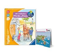 Ravensburger tiptoi Livre Bande 13 Le Monde der Chevaux et Poneys + Enfants Carte du monde - Pays, Tiere, Continents