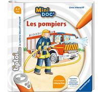 Ravensburger - tiptoi®- Livre interactif - Mini Doc' Les pompiers - Jeu éducatif électronique, sans écran - A partir de 4 ans - Version française - 00 156