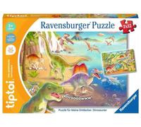 Ravensburger tiptoi Puzzle Petits explorateurs Dinosaures 00198 Puzzle Enfants à partir de 3 Ans 1 Joueur