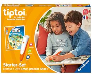 Ravensburger - tiptoi® - Starter Set - Lecteur + Livre 'Mon Premier Atlas' - Jeu éducatif électronique, sans écran - Dès 5 Ans - Version française - 00177