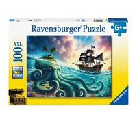 Ravensburger Puzzle enfant Le trésor du Kraken 100 pièces XXL - Fille ou garçon dès 6 ans