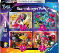 Ravensburger Trolls 2 World Tour 4 Puzzles pour Enfants à partir de 3 Ans (12, 16, 20, 24 pièces)