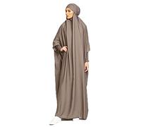 Ravent Robe longue musulmane une pièce pour femme, Abaya islamique avec hijab, robe Moyen-Orient, Turquie, Dubaï, kaki, taille unique