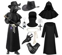 Raveparty Costume de Docteur de Peste, Masque Steampunk pour Halloween, Cosplay et Jeu de Rôle Adulte