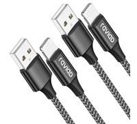 RAVIAD Câble iPhone Chargeur iPhone, 2M Câble Lightning Nylon Tressé Câble Charge Rapide Compatible avec iPhone 11, XS, XS Max, XR, X, 8, 8 Plus, 7, 7 Plus, 6s, 6s Plus, 6, 6 Plus, SE, 5s, 5c, 5