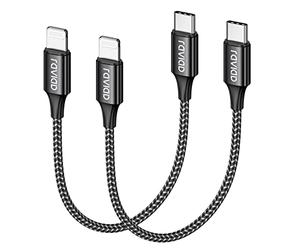 RAVIAD Cable iPhone USB C Court, Cable USB C vers Lightning 0.5M+0.5M MFi Certifié Câble USB C Lightning Chargeur iPhone Rapide Fil pour iPhone 14 13 12 11 Pro Max Mini XR XS X 8 7 Plus 6s 6 SE