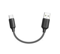 RAVIAD Câble USB C Court 15CM, Cable USB C Charge Rapide 3A Nylon Tressé Chargeur Type C pour iPhone 16/15/15 Pro/15 Pro Max, SamsungGalaxy S23/S22/S21/S10, Note 10, Huawei P40/P30, Google Pixel -Noir