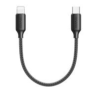RAVIAD Câble USB C vers Lightning 0.3M [Certifié MFi] Câble USB C iPhone Chargeur Rapide Power Delivery Fil Lightning USBC pour iPhone 14 13 12 11 Pro Max Mini XR XS Max X 10 8 7 SE 2020, iPad -Noir