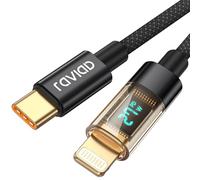 RAVIAD Câble USB C vers Lightning 1.2M [Certifié MFi] Câble USB C iPhone Chargeur Rapide Power Delivery Fil Lightning USB C pour iPhone 14 13 12 11 Pro Max Mini XR XS Max X 10 8 7 SE 2020, iPad -Noir