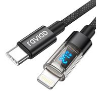 RAVIAD Câble USB C vers Lightning 1M [Certifié MFi] Câble USB C iPhone Chargeur Rapide Power Delivery Fil Lightning USB C pour iPhone 14 13 12 11 Pro Max Mini XR XS Max X 10 8 7 SE 2020, iPad -Noir