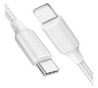 RAVIAD Câble USB C vers Lightning 1M [Certifié MFi] Câble USB C iPhone Chargeur Rapide Power Delivery Fil Lightning USB C pour iPhone 14 13 12 11 Pro Max Mini XR XS Max X 10 8 7 SE 2020, iPad - Blanc
