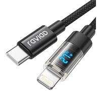 RAVIAD Câble USB C vers Lightning 3M [Certifié MFi] Câble USB C iPhone Chargeur Rapide Power Delivery Fil Lightning USB C pour iPhone 14 13 12 11 Pro Max Mini XR XS Max X 10 8 7 SE 2020, iPad -Noir