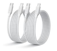 RAVIAD Câble USB C vers Lightning [3M/Lot de 2] Certifié MFi Câble USB C Lightning Charge Rapide Power Delivery Fil Lightning USB C pour iPhone 14/13 Pro Max/12/11 Pro Max/11/SE 2020/XR/XS/X/8 -Blanc