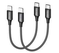 RAVIAD Câble USB C vers Lightning Court, [2Pack 0.15M] Certifié MFi Câble USB C Lightning Charge Rapide Power Delivery Compatible avec iPhone 14/13 Pro Max/12/11 Pro Max/11/SE 2020/XR/XS/X/8 - Noir