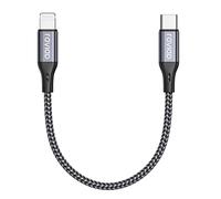 RAVIAD Câble USB C vers Lightning Court 50CM [MFi Certifié] Cable iPhone USB C Charge Rapide Power Delivery Compatible avec iPhone 14 13 12 11 Pro Max Mini XR XS Max X 10 8 7 SE 2020, Pad-Gris