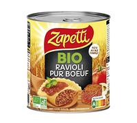 RAVIOLI BIO PUR BOEUF FRANCAIS AU BLÉ COMPLET - PLAT CUISINÉ 800G, ZAPETTI, LOT DE 3
