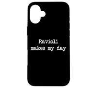 Ravioli fait de ma journée des raviolis amusants, dactylographie minimaliste Coque pour iPhone 16 Plus
