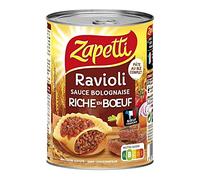 ZAPETTI - Ravioli Sauce Bolognaise Riche En Boeuf 400G - Lot De 4 - Vendu Par Lot
