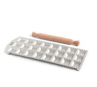 Marcato Moule à raviolis carrés avec rouleau – 24 pièces