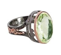 Ravishing Impressions Bague en argent sterling 925 massif avec améthyste verte plaquée or rose rhodié noir, fabuleux cadeau de bijoux fait main pour elle FSJ-619, Pierre précieuse, Améthyste verte
