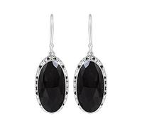 Ravishing Impressions Boucles d'oreilles en argent sterling 925 noir onyx pour mariage/anniversaire/anniversaire