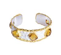 Ravishing Impressions Bracelet en argent sterling 925 massif avec pierres précieuses de citrine, merveilleux cadeau pour elle, 20,3 cm, pierre précieuse, citrine